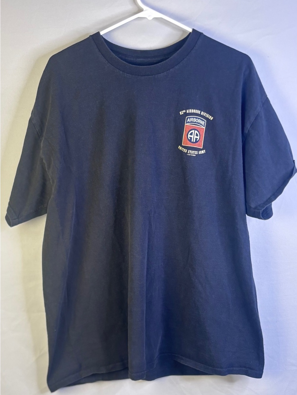 US Army 82nd Airborne Division Graphic T-Shirt - Black - Large